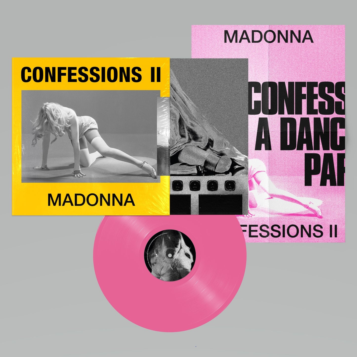 Madonna – Confessions II vinilo rosa LP portada amarilla