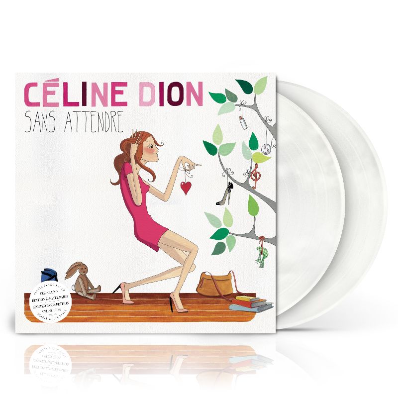 Céline Dion Sans attendre en vinilo blanco perlado 2LP