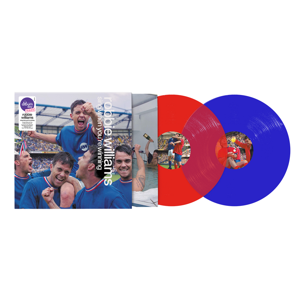 Robbie Williams – Sing When You're Winning · Vinilo Rojo/Azul 2LP (RESERVA – se envía el 17/10)
