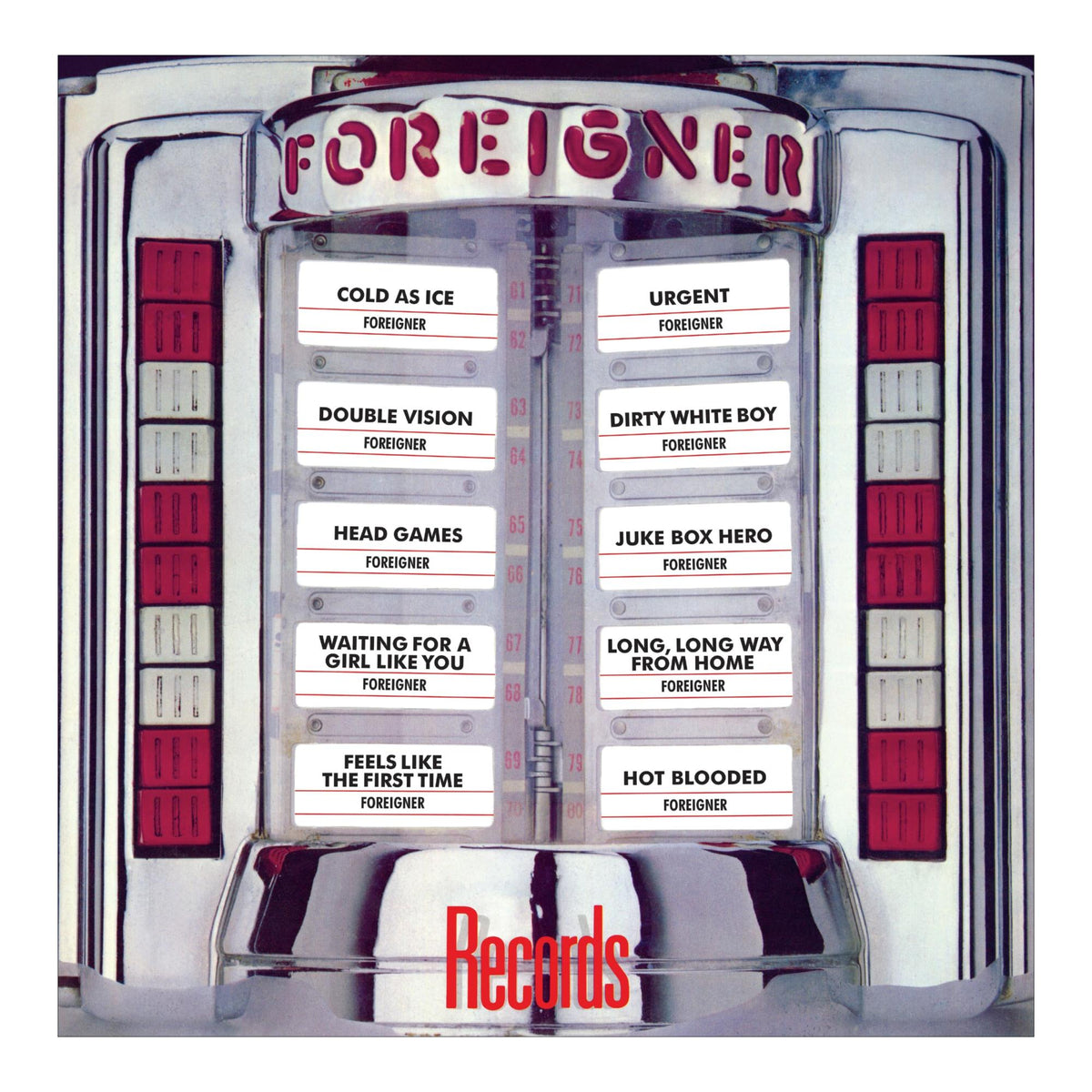 Foreigner – Records · Vinilo Off-White Transparente LP (RESERVA – se envía a partir del 30/10)