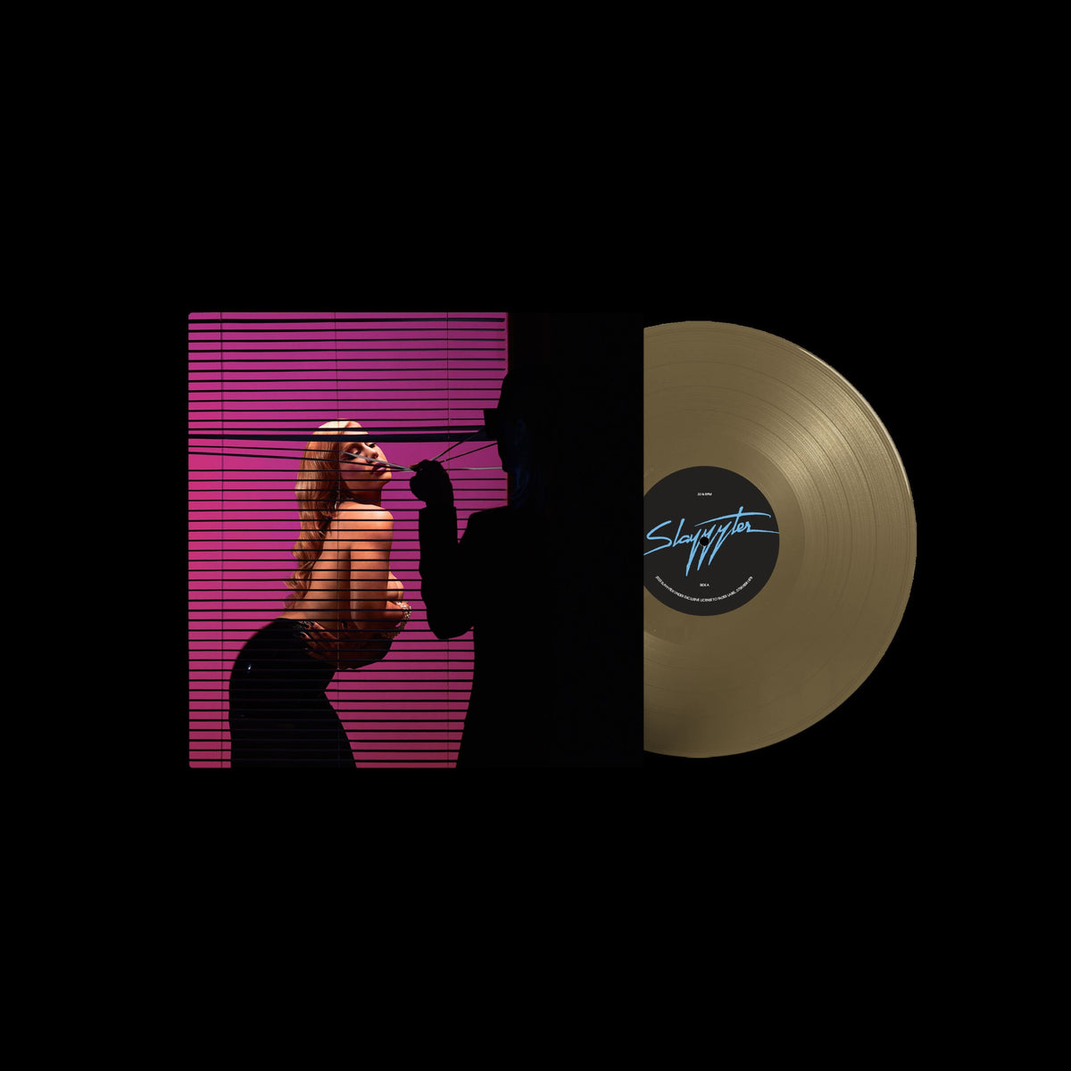 Slayyyter STARFUCKER Deluxe - portada y vinilo dorado LP
