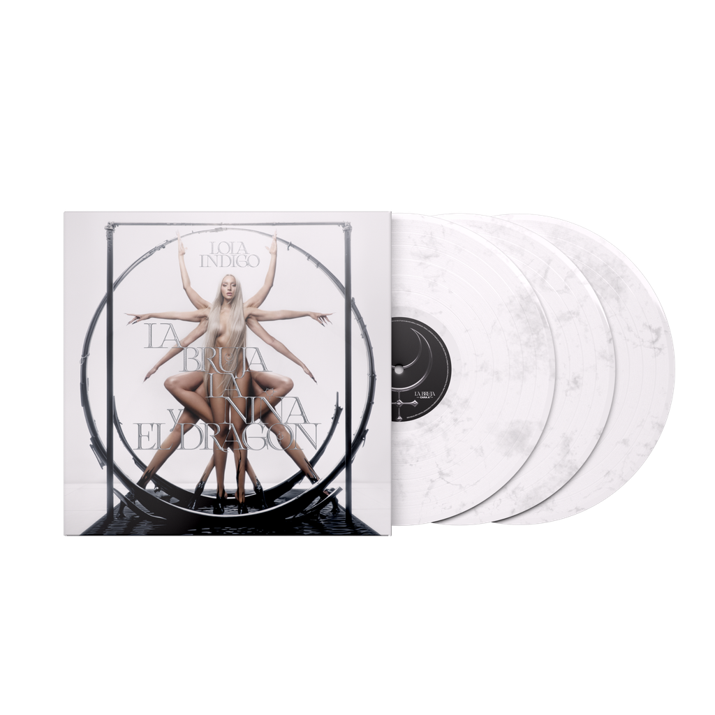 Lola Índigo – La Bruja, La Niña y El Dragón vinilo Blanco Marmolado 3LP