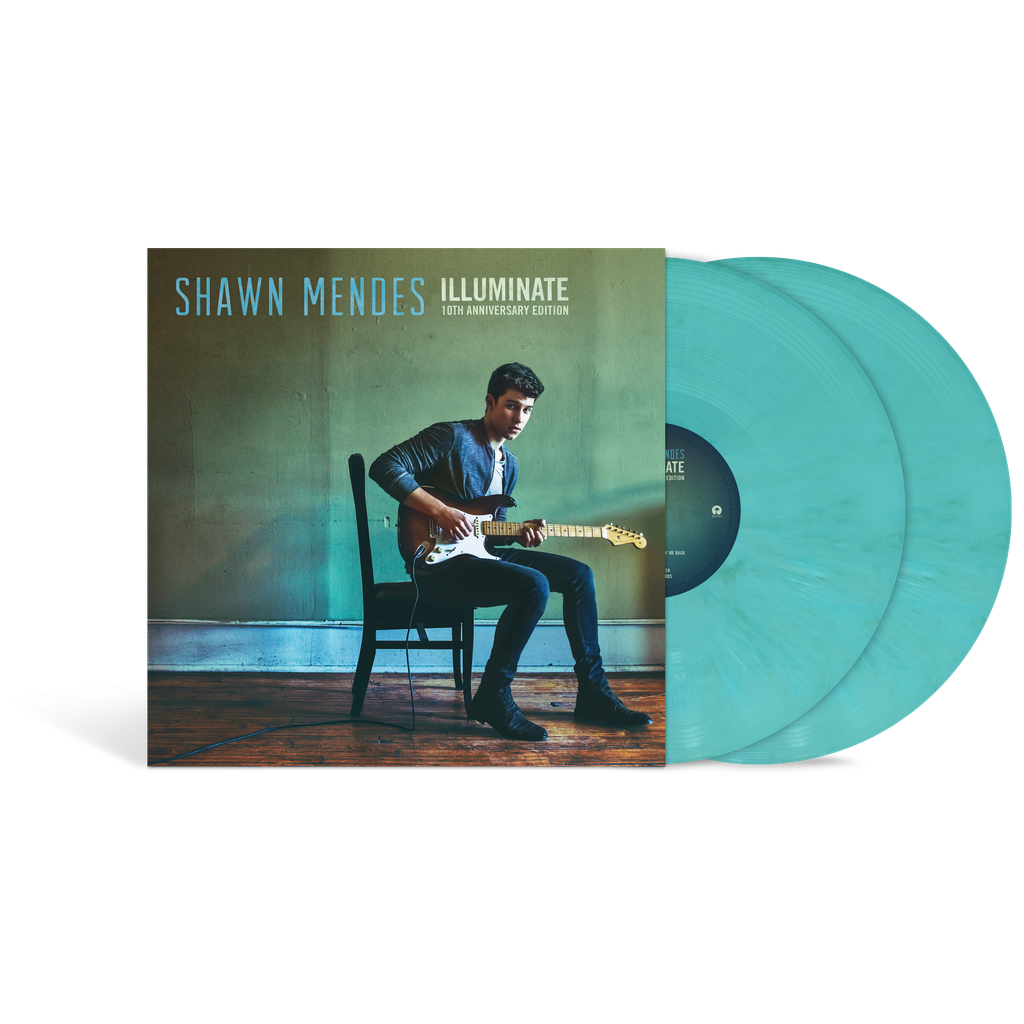 Shawn Mendes Illuminate 10th Anniversary vinilo aqua translúcido 2LP