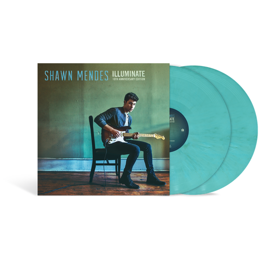 Shawn Mendes Illuminate 10th Anniversary vinilo aqua translúcido 2LP