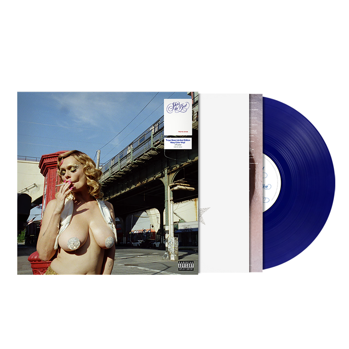 Troye Sivan – She’s The Best en vinilo Navy Blue con póster