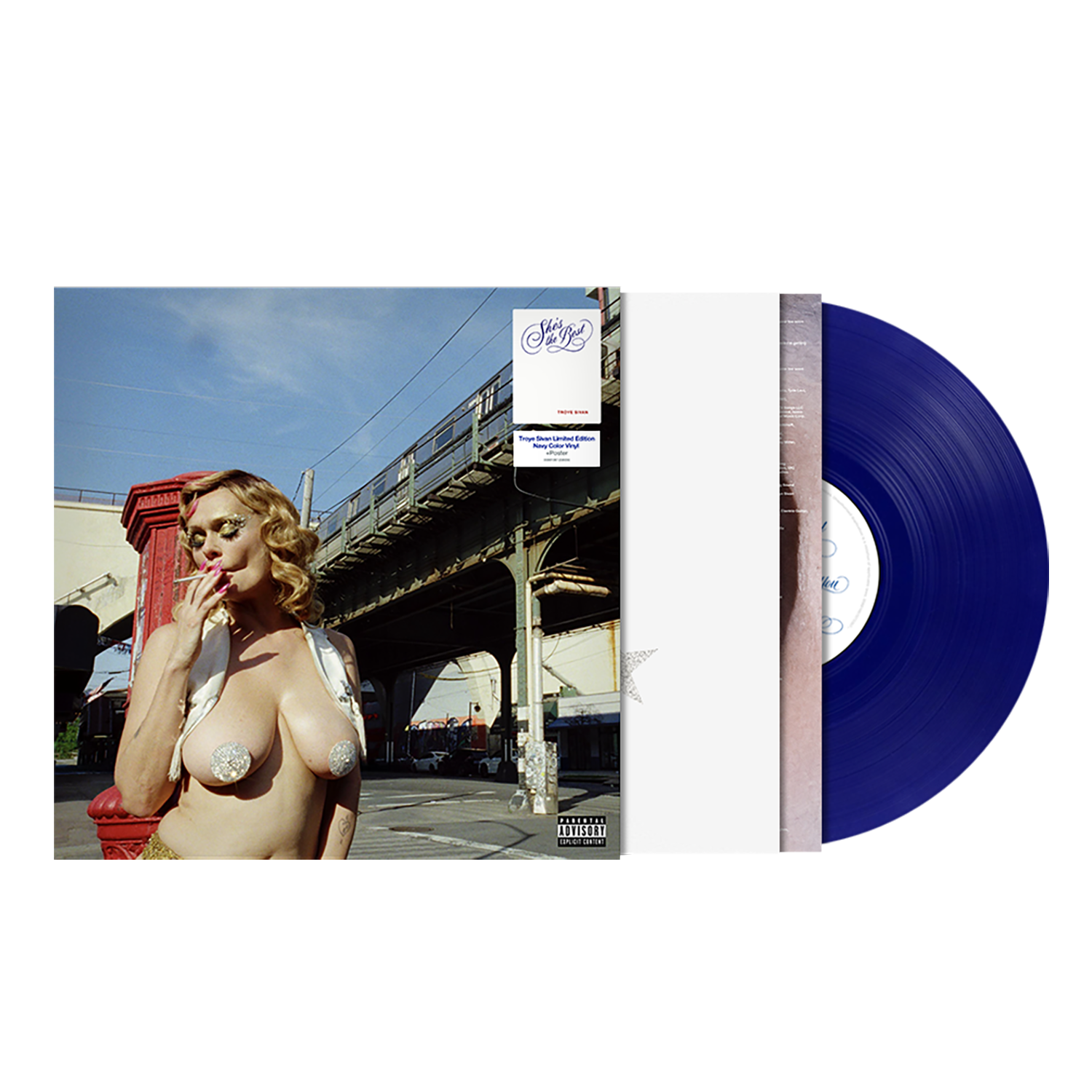 Troye Sivan – She’s The Best en vinilo Navy Blue con póster