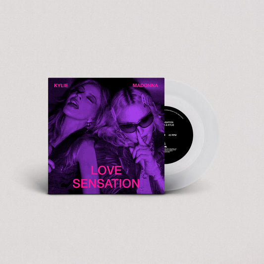 Madonna & Kylie –  Love Sensation · Vinilo Transparente 7” (RESERVA – se envía a partir del 16/10)