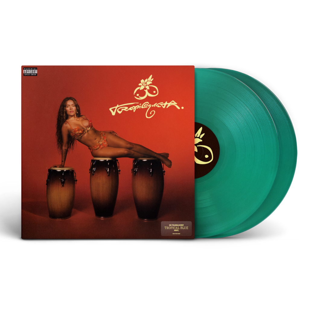 KAROL G – TROPICOQUETA en doble vinilo Tropical Blue translúcido