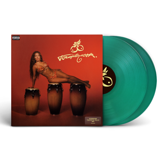 KAROL G – TROPICOQUETA en doble vinilo Tropical Blue translúcido