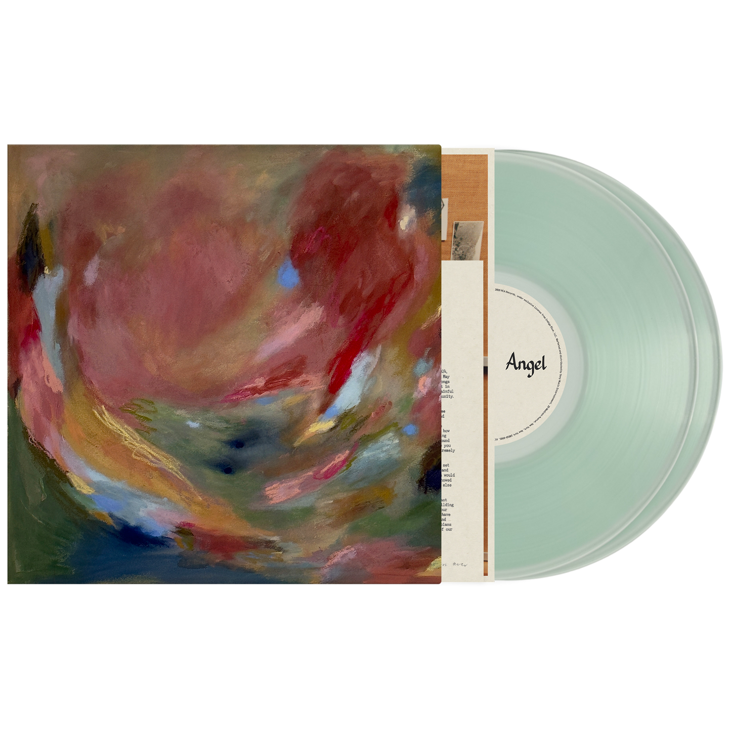 Lizzy McAlpine – Angel, 2LP Coke Bottle Clear; fundas impresas; póster; carta de Lizzy