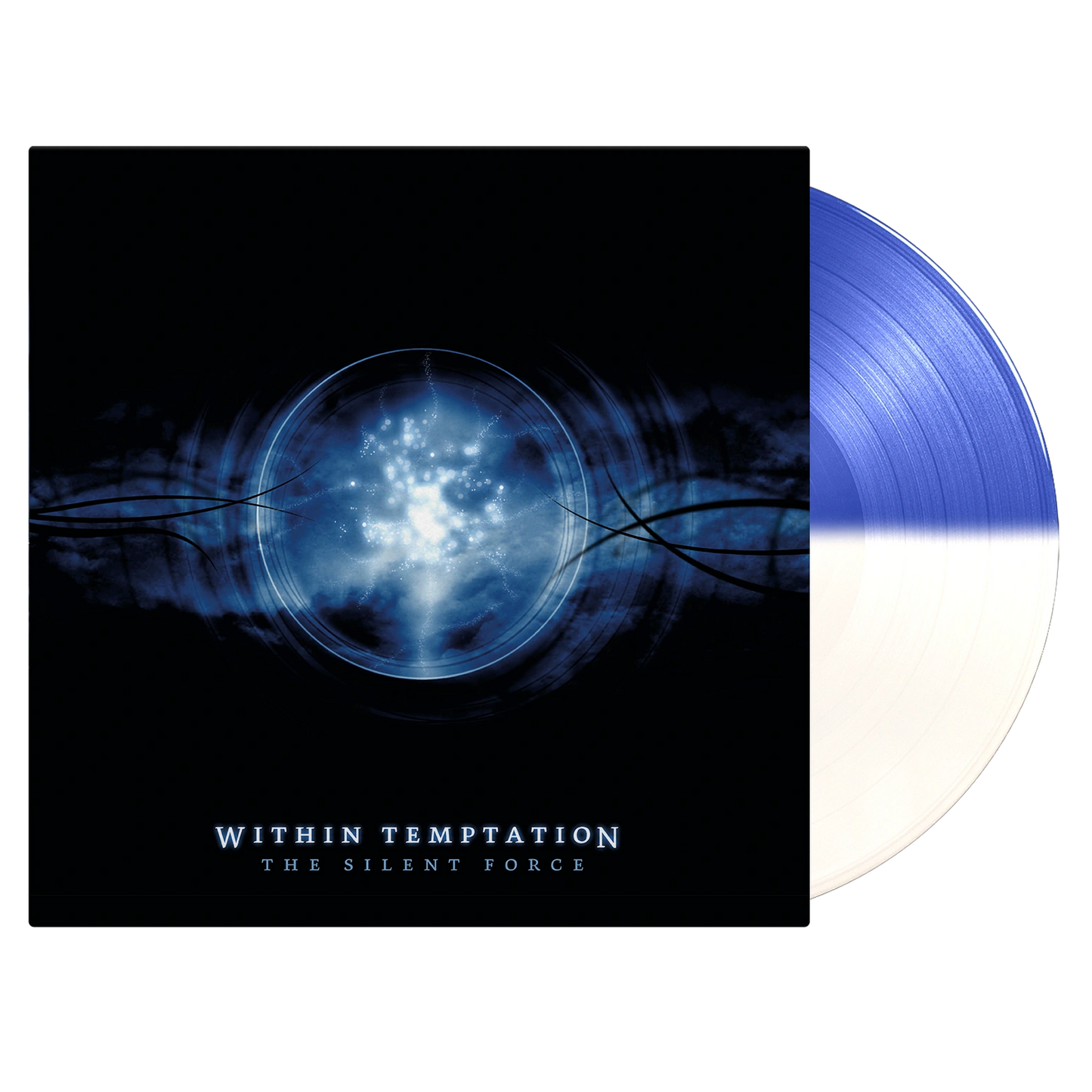 Within Temptation – The Silent Force, 1LP Blue/White Split; 1.000 copias numeradas; póster