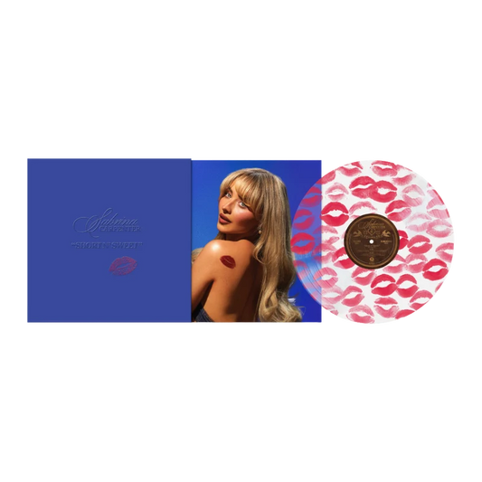 Sabrina Carpenter – Short n’ Sweet (Collector’s Anniversary Edition) · Vinilo Transparente con Besos · IMPORT (RESERVA – se envía el 17/10)