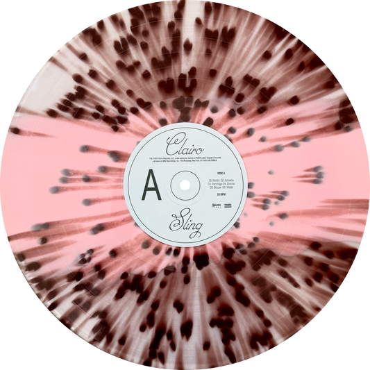 Clairo Sling 5th Anniversary edición limitada en vinilo rosa y transparente con splatter marrón