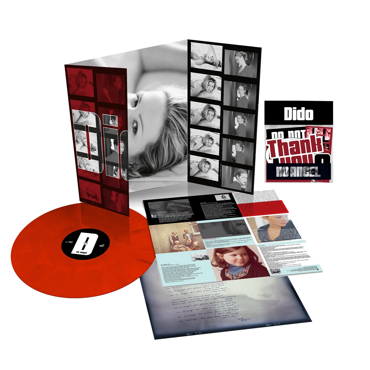 Dido - No Angel - Red Marbled with SIGNED Lyric Sheet Insert + STICKER Set included