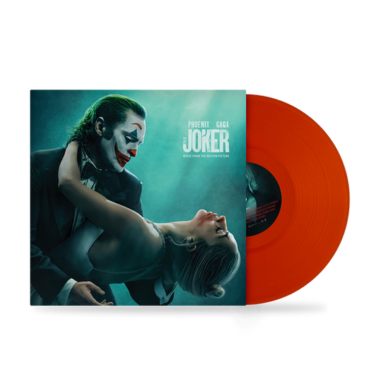 Portada de Lady Gaga, Joaquin Phoenix y varios artistas – Joker: Folie à Deux (Music from the Motion Picture), Vinilo Rojo Translúcido LP, referencia 0602468081913