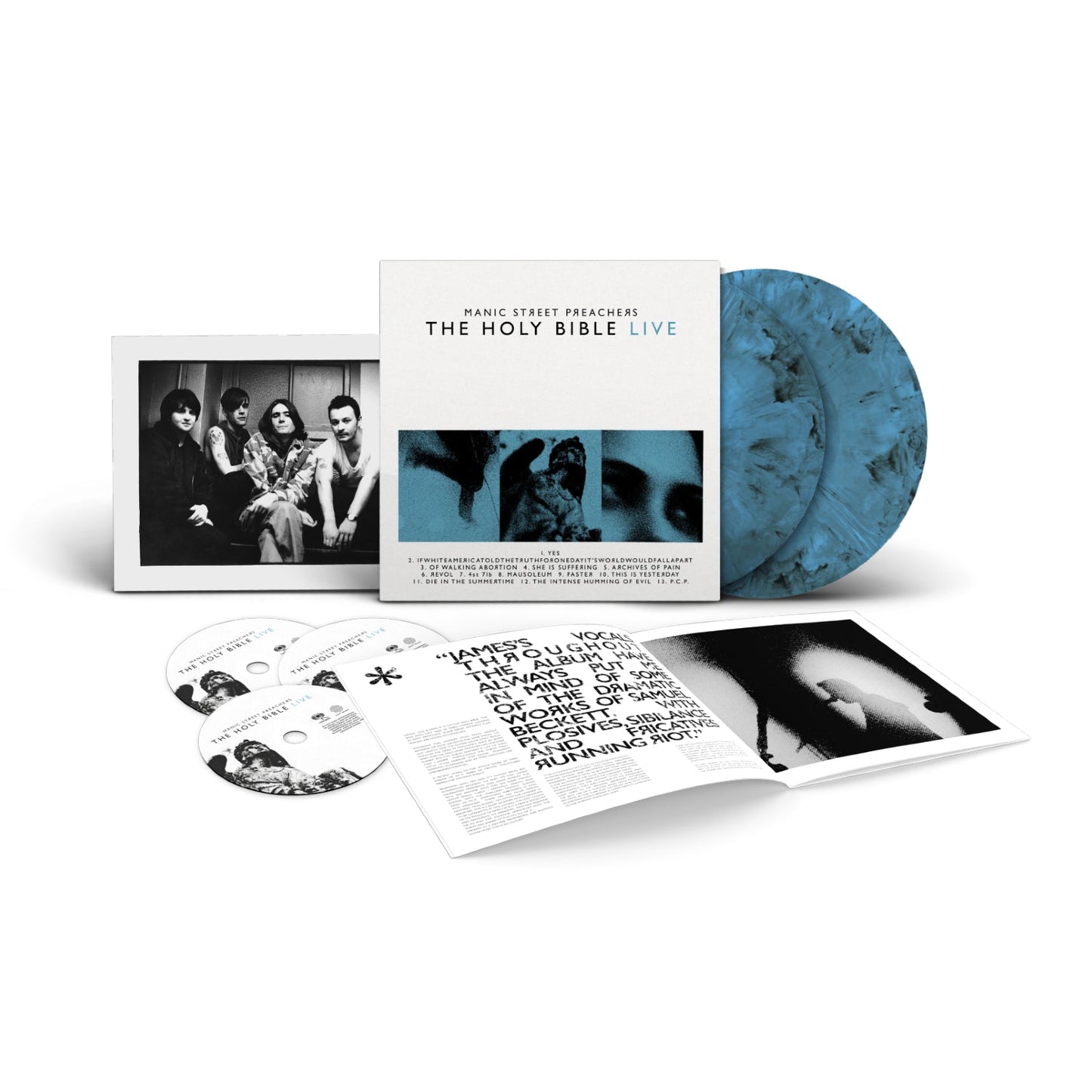 Manic Street Preachers - The Holy Bible Live · Box Deluxe Vinilo Azul Marble 2LP + 2CD + Blu-ray