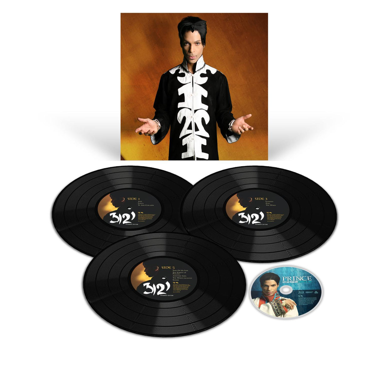 Prince 3121 Expanded Edition: portada, tres vinilos negros y Blu-ray oficial