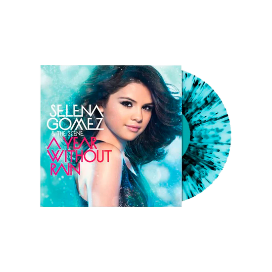 Selena Gomez & The Scene – A Year Without Rain · Vinilo Transparent Ice Blue / Black Splatter LP