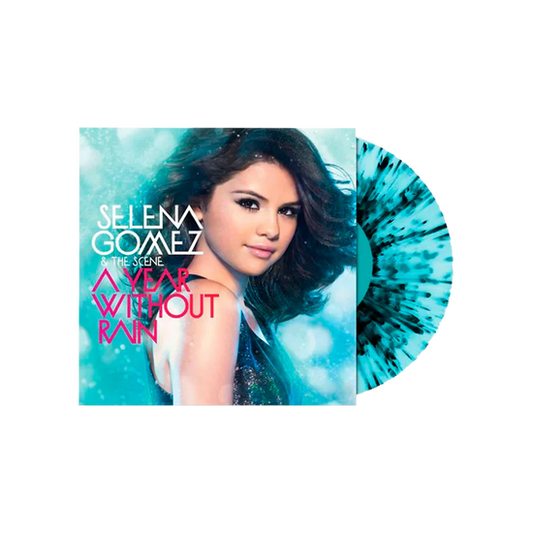 Selena Gomez & The Scene – A Year Without Rain · Vinilo Transparent Ice Blue / Black Splatter LP