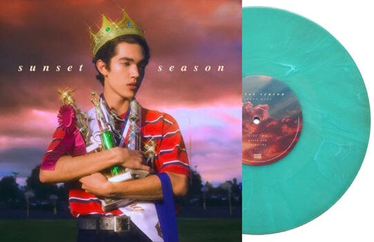 Conan Gray – Sunset Season EP en vinilo 10 pulgadas Sea Glass & White Marble – detalle del color del vinilo